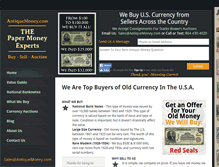 Tablet Screenshot of antiquemoney.com